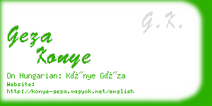 geza konye business card